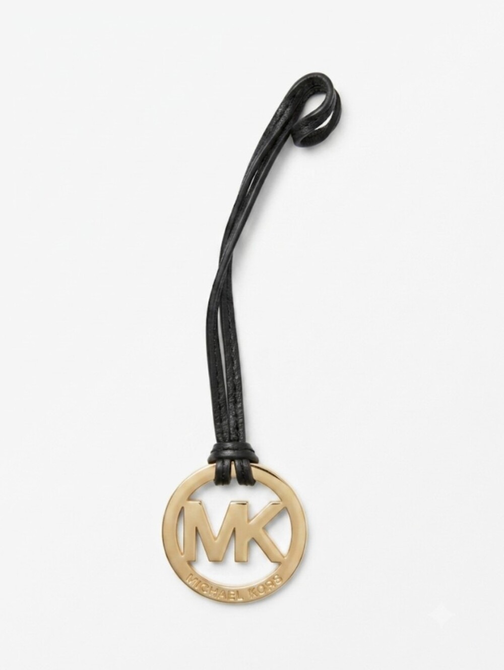 Michael Kors MK Leather Strap Gold-Tone Hangtag